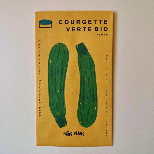 Les semences de courgettes NIMBA biologiques sont produites par la ferme Les Bons Plans de Chambord