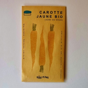 Les semences de carotte biologiques jaune du Doubs de la ferme Les bons plans de Chambord sont délicieuses en crudité